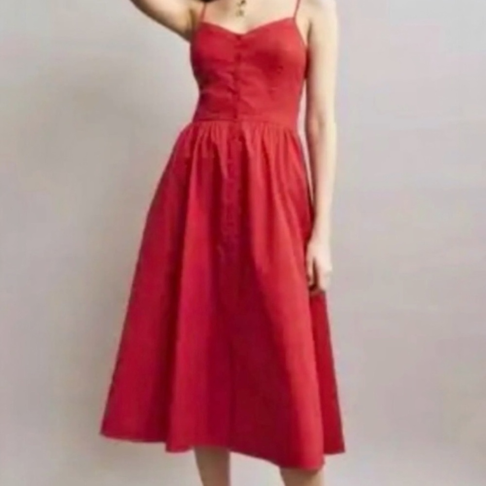 Maje Red Midi Dress